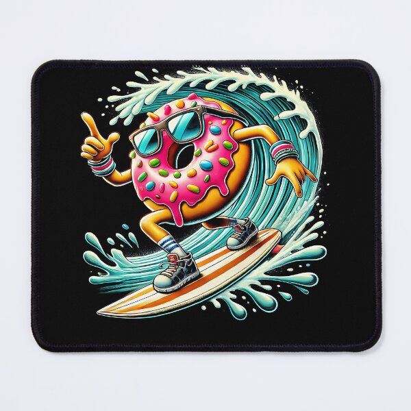 Item preview, Donut Surfing Surfer Donut Lover Surfboarder designed and sold by Kimberley King Art King Art.
