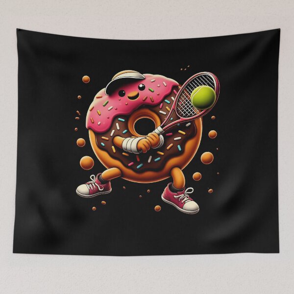 Item preview, Donut Playing Tennis Donut Lover Tennis Player designed and sold by Kimberley King Art  King Art.