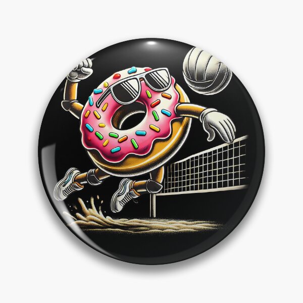 Item preview, Donut Playing Volleyball Donut Lover Volleyball Player designed and sold by Kimberley King Art  King Art.