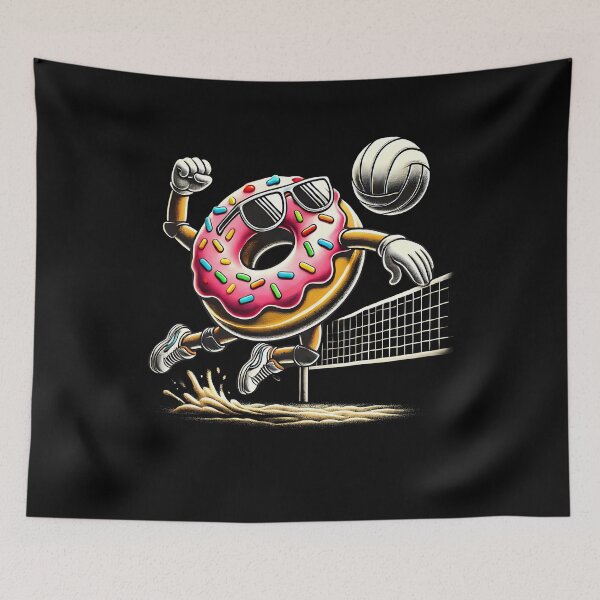Item preview, Donut Playing Volleyball Donut Lover Volleyball Player designed and sold by Kimberley King Art  King Art.