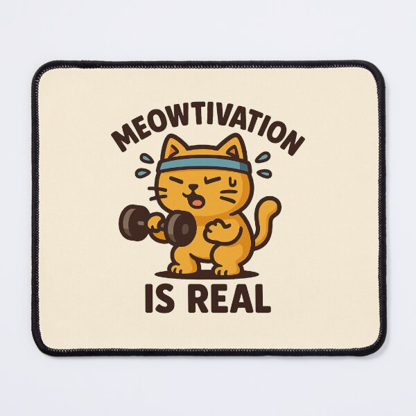 Item preview, Meowtivation Cat – Funny Fitness Workout Kitty Design designed and sold by Kalaidax.