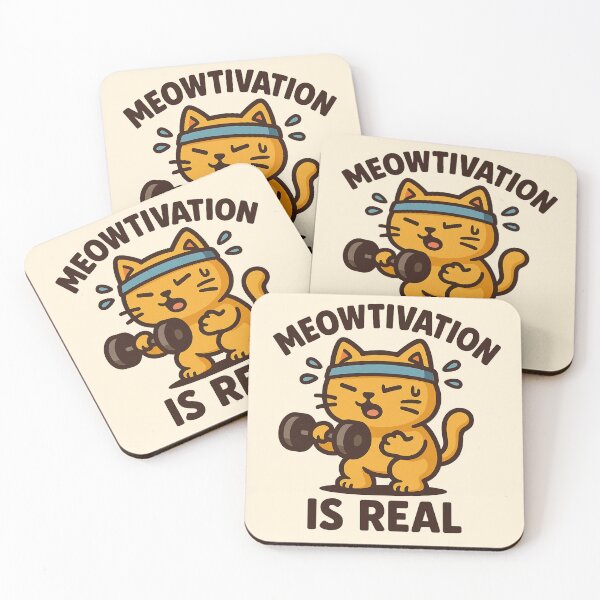 Item preview, Meowtivation Cat – Funny Fitness Workout Kitty Design designed and sold by Kalaidax.