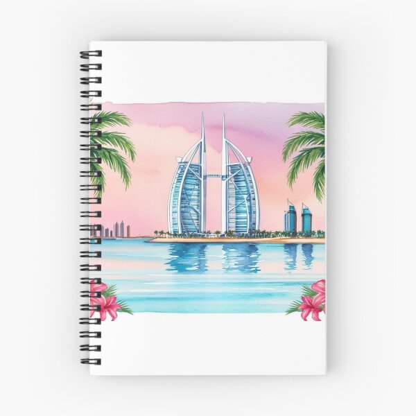Item preview, Manama Bahrain Watercolor Mug - Tropical Icon Skyscraper and Palm Trees designed and sold by StormArte.