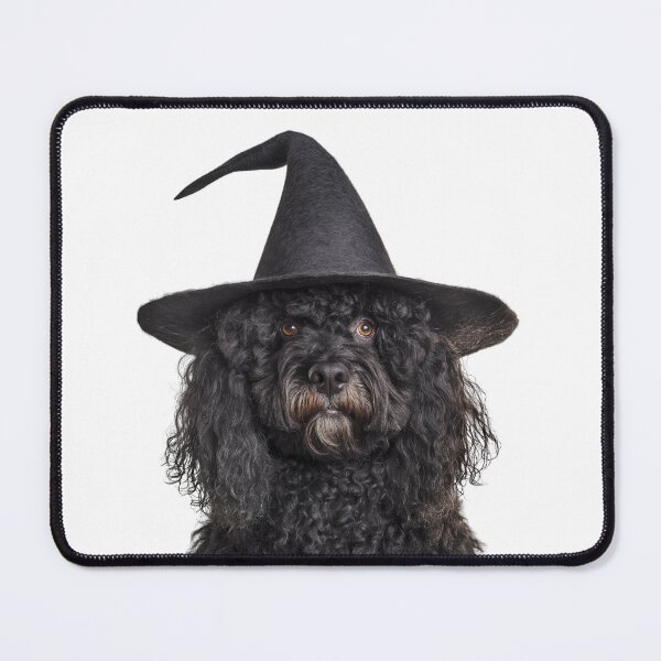 Item preview, Puli dog Wearing Halloween Witch Hat designed and sold by LazyOwlStore.