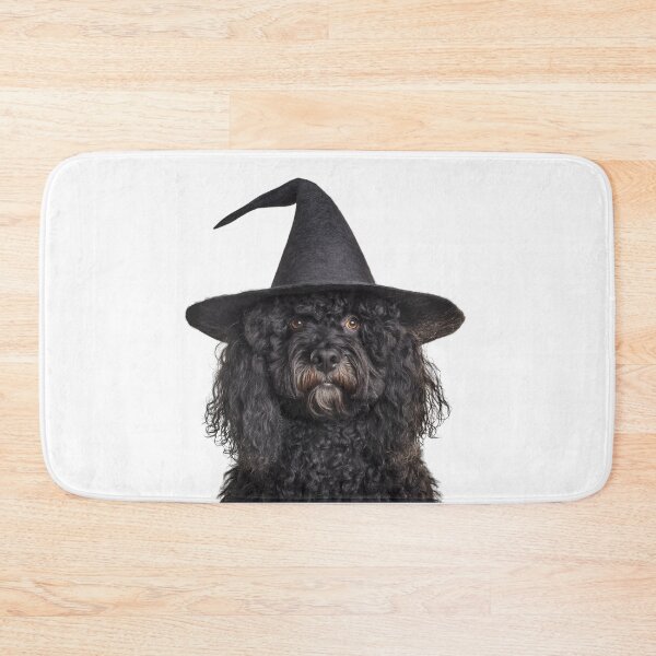 Item preview, Puli dog Wearing Halloween Witch Hat designed and sold by LazyOwlStore.