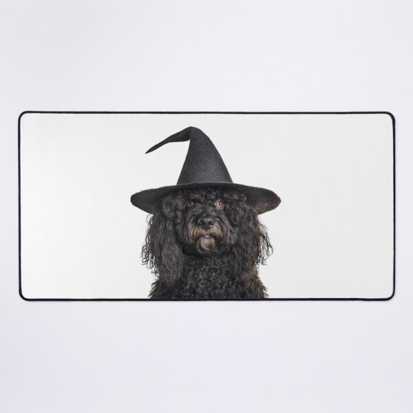 Item preview, Puli dog Wearing Halloween Witch Hat designed and sold by LazyOwlStore.