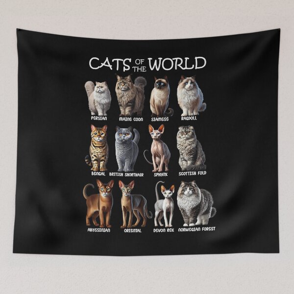 Item preview, Cats of the World Animal Kitten Lover designed and sold by Kimberley King Art  King Art.