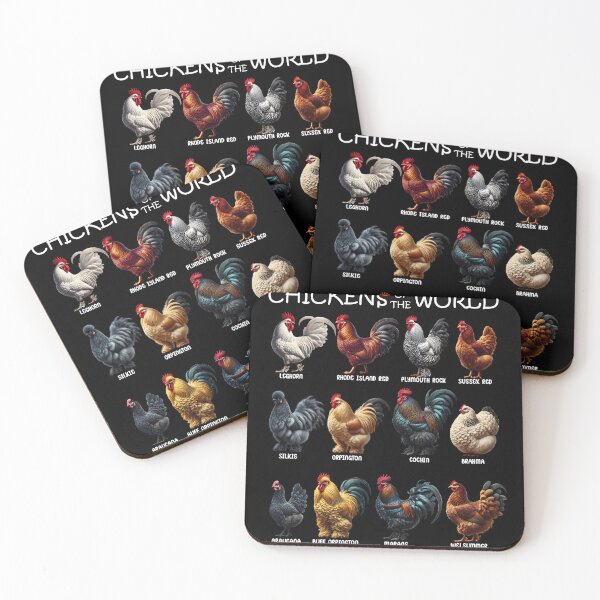 Item preview, Chickens of the World Animal Farmer Farm Lover designed and sold by Kimberley King Art  King Art.