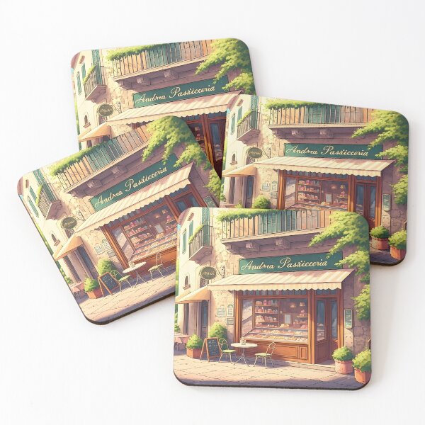 Item preview, Pasticceria in Amalfi: Elegant Italian Pastry Facade designed and sold by LSVart.