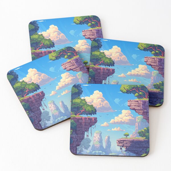 Item preview, Floating Cliffs of the Sky Realm – Fantasy Landscape designed and sold by SuperNovaDesigns.