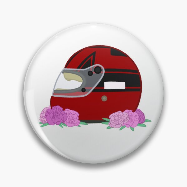 Artikelvorschau, Gilles Villeneuve 1979 Helm mit Blumen entworfen und verkauft von OriDraws.