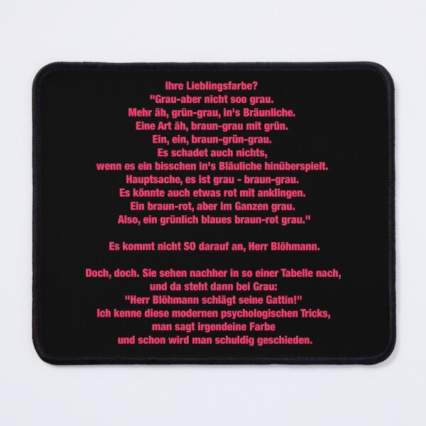 Item preview, Marriage advice - Favorite color -Loriot - Pappa ante Portas - TV Kult - German designed and sold by Boogosh.
