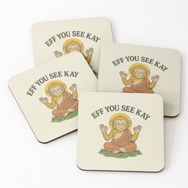 Item preview, Eff You See Kay Meditating Monkey designed and sold by zzz888.