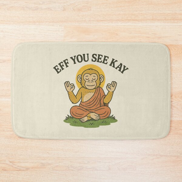 Item preview, Eff You See Kay Meditating Monkey designed and sold by zzz888.