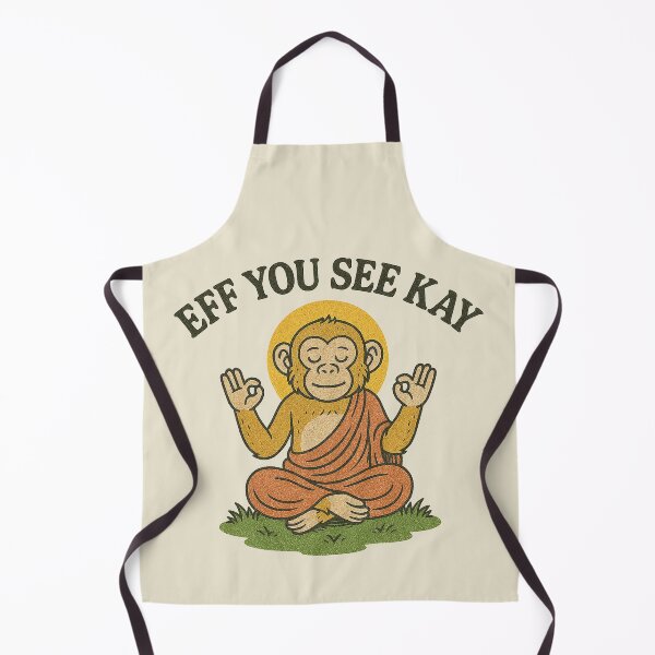 Item preview, Eff You See Kay Meditating Monkey designed and sold by zzz888.