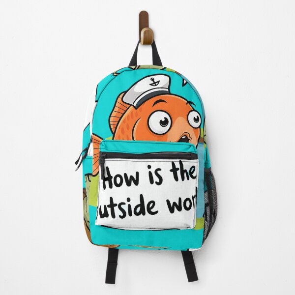 Item preview, Too Crazy Outside – Funny Fish & Turtle Cartoon Quote designed and sold by Modern-Mojo.