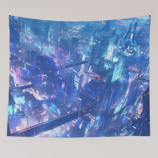 Item preview, Rainy day in the future city designed and sold by piakestore.