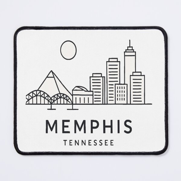 Item preview, Minimalist Memphis Skyline – Downtown Landmarks Line Art designed and sold by Globalcitytees.