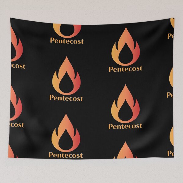 Item preview, Pentecost Sunday Art – Holy Spirit Dove with Flames of Fire Christian Design designed and sold by CrossCrafted.