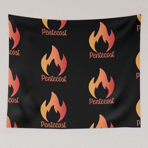 Item preview,  Pentecost Sunday Art – Holy Spirit Dove with Flames of Fire Christian Design designed and sold by CrossCrafted.