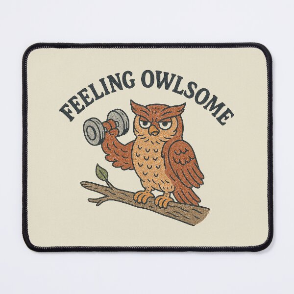 Item preview, Feeling Owlsome Weightlifting Owl designed and sold by zzz888.