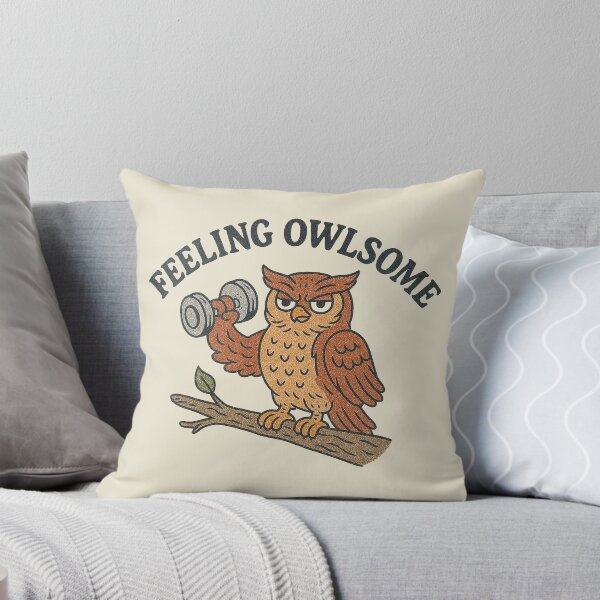Item preview, Feeling Owlsome Weightlifting Owl designed and sold by zzz888.