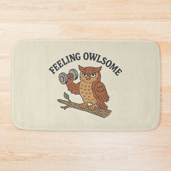 Item preview, Feeling Owlsome Weightlifting Owl designed and sold by zzz888.