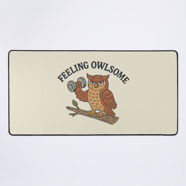 Item preview, Feeling Owlsome Weightlifting Owl designed and sold by zzz888.