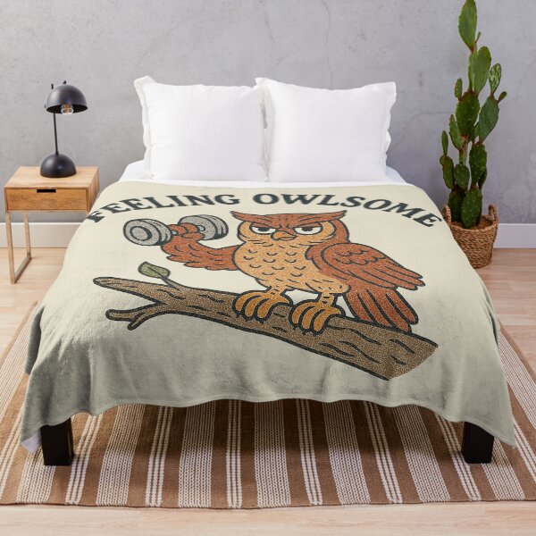 Item preview, Feeling Owlsome Weightlifting Owl designed and sold by zzz888.