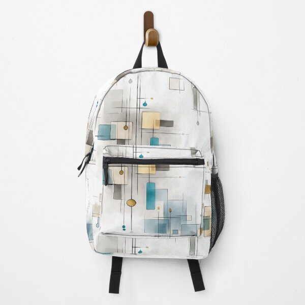 Item preview, Ethereal Geometric Mesh with Teal, Gold, and Gray Accents designed and sold by Moisky Patterns.