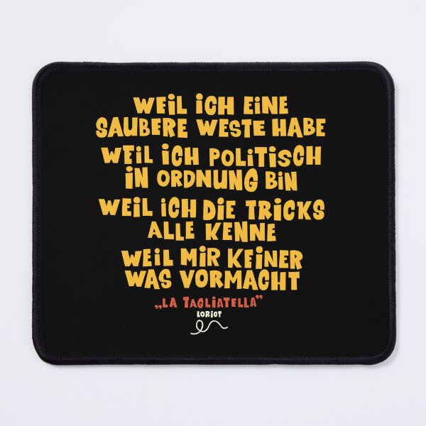 Item preview, Because I have a clean slate - Loriot - TV Kult - German - Die Nudel designed and sold by Boogosh.