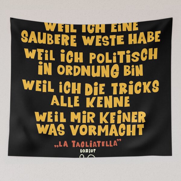 Item preview, Because I have a clean slate - Loriot - TV Kult - German - Die Nudel designed and sold by Boogosh.