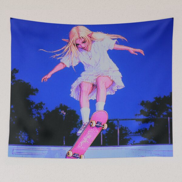 Item preview, Anime Elf Girl in a Skatepark designed and sold by V-Fantasy.