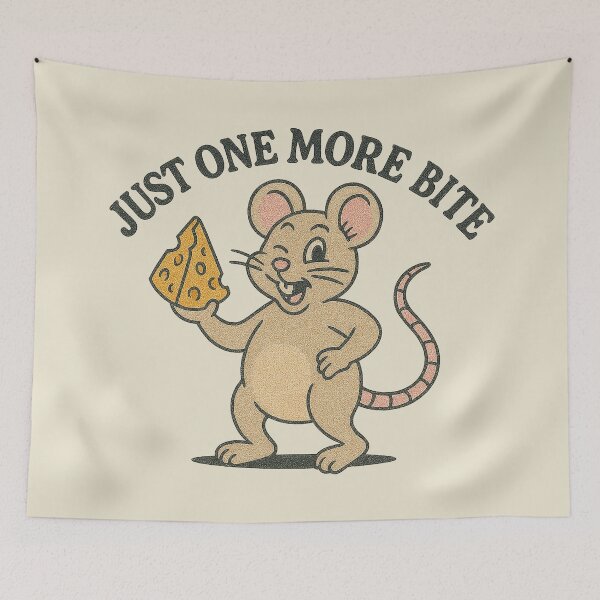 Item preview, Just One More Bite Cute Mouse Design designed and sold by zzz888.