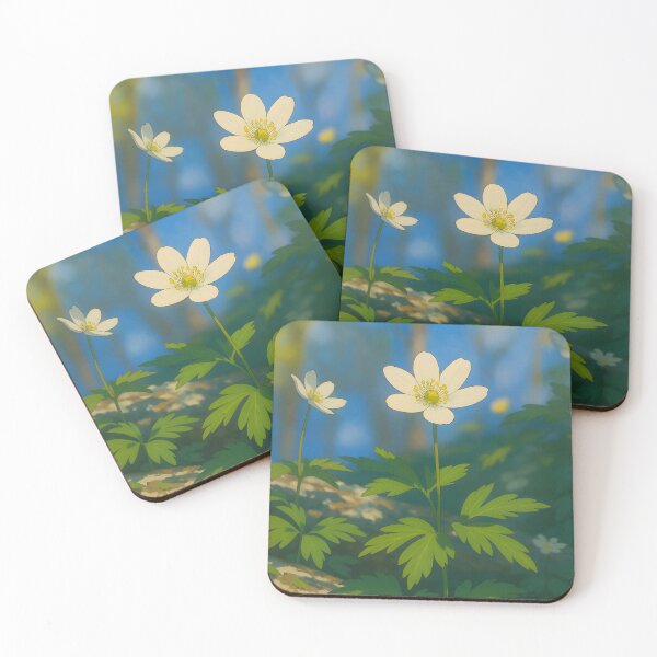 Item preview, White spring flower in forest - Animated designed and sold by Relatable Tees.