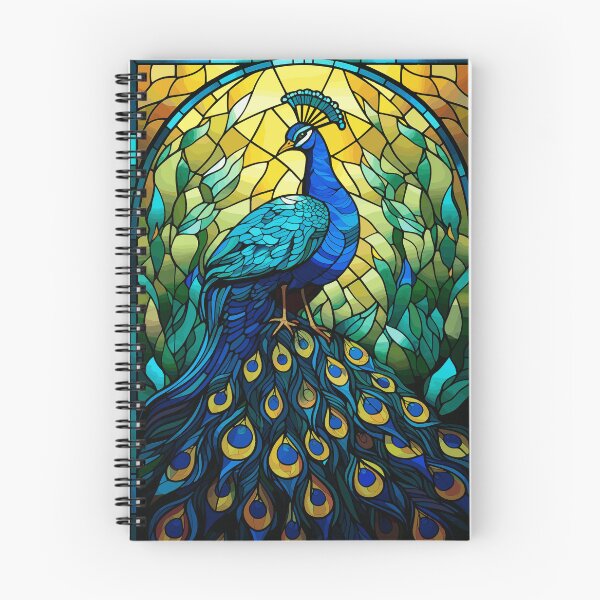 Item preview, Stained Glass Peacock – Majestic Garden Radiance designed and sold by SuperNovaDesigns.