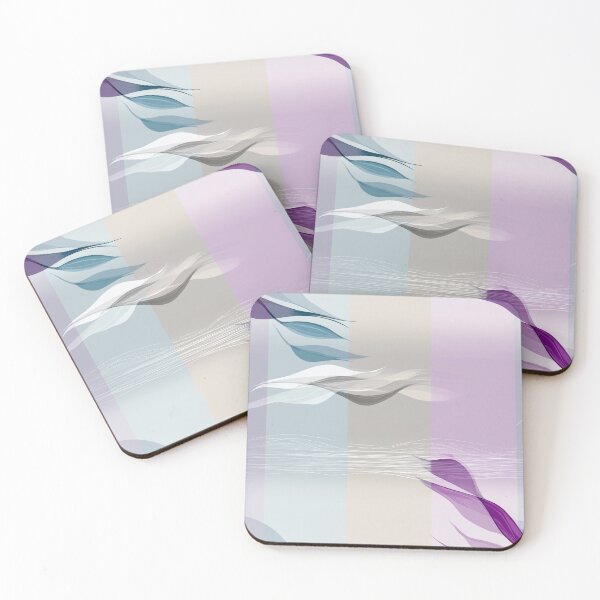 Item preview, Ethereal Flowing Stripes with Mauve, Blue, and Cream Accents designed and sold by Moisky Patterns.