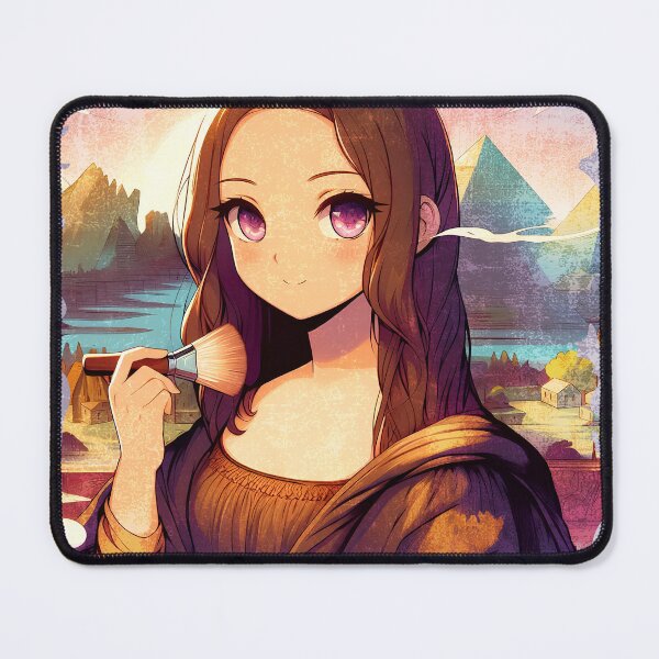Item preview, Manga Lisa – Anime-Style Mona Lisa Applying Makeup designed and sold by Arte Cartoon From TagTeam Group.