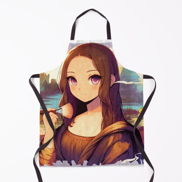 Item preview, Manga Lisa – Anime-Style Mona Lisa Applying Makeup designed and sold by Arte Cartoon From TagTeam Group.