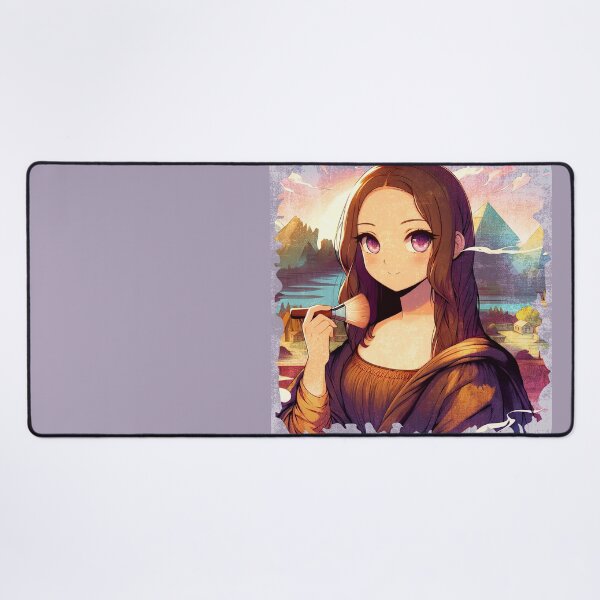 Item preview, Manga Lisa – Anime-Style Mona Lisa Applying Makeup designed and sold by Arte Cartoon From TagTeam Group.