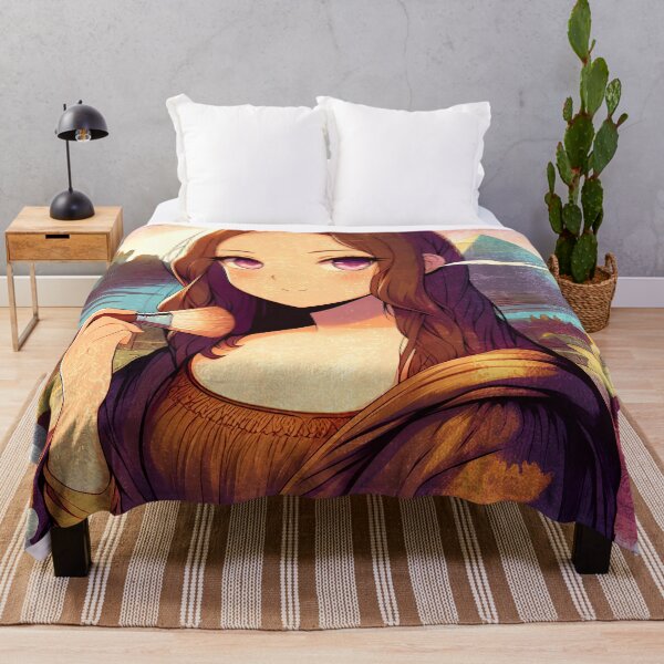 Item preview, Manga Lisa – Anime-Style Mona Lisa Applying Makeup designed and sold by Arte Cartoon From TagTeam Group.
