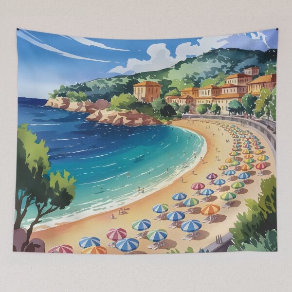 Item preview, Playa de Lloret de Mar, Costa Brava: Lively Summer Beach designed and sold by LSVart.