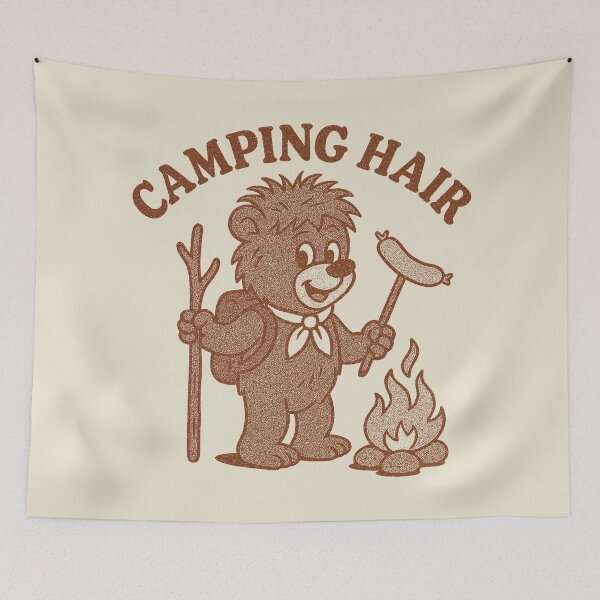 Item preview, Camping Hair Adventure Bear designed and sold by zzz888.