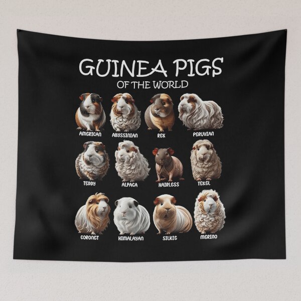 Item preview, Guinea Pigs of the World Animal Lover designed and sold by Kimberley King Art  King Art.