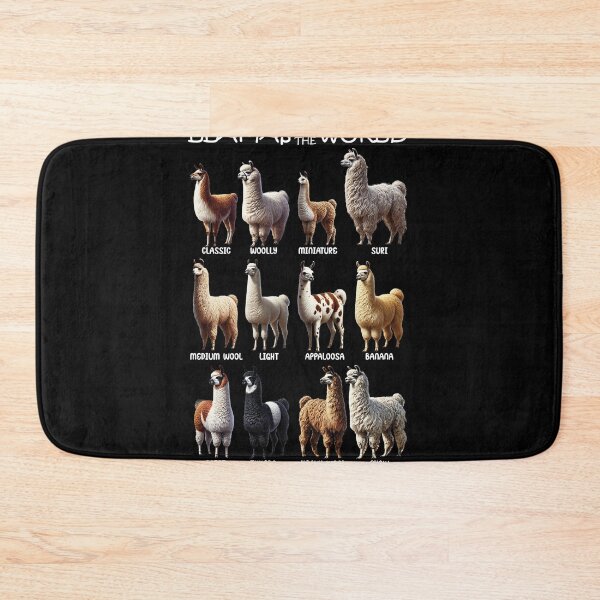Item preview, Llamas of the World Alpaca Animal Lover designed and sold by Kimberley King Art  King Art.