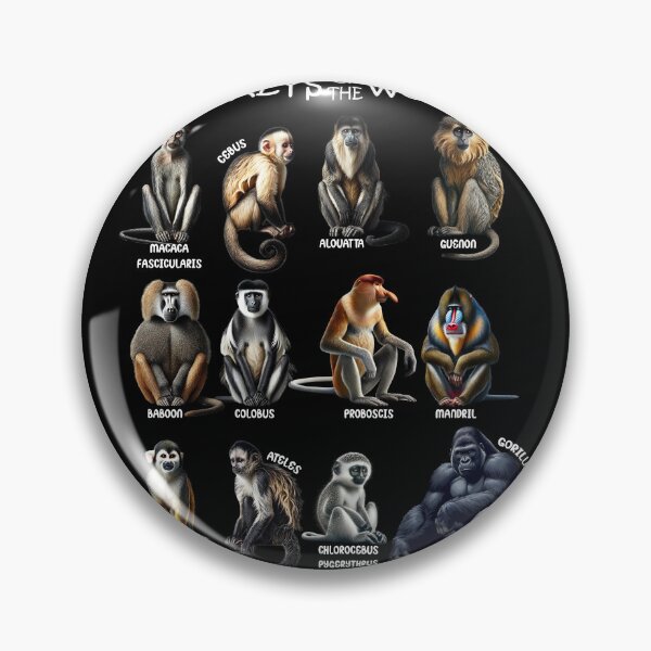 Item preview, Monkeys of the World Animal Bunny Lover designed and sold by Kimberley King Art  King Art.