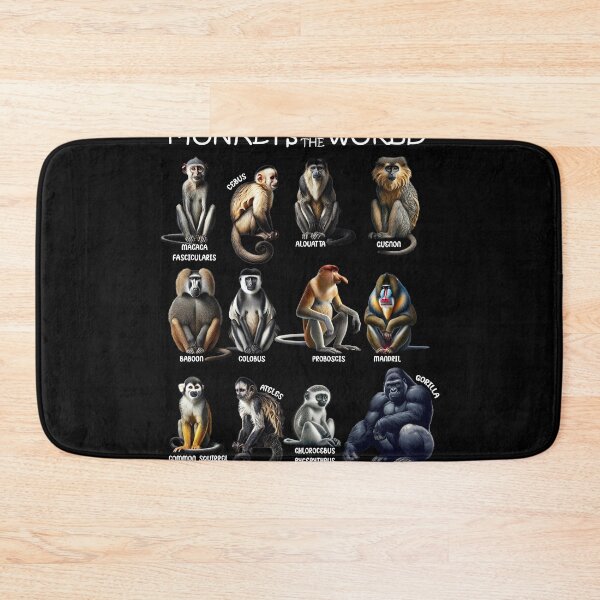 Item preview, Monkeys of the World Animal Bunny Lover designed and sold by Kimberley King Art  King Art.