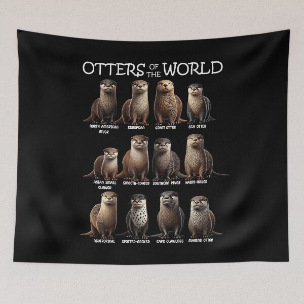 Item preview, Otters of the World Animal Lover designed and sold by Kimberley King Art  King Art.
