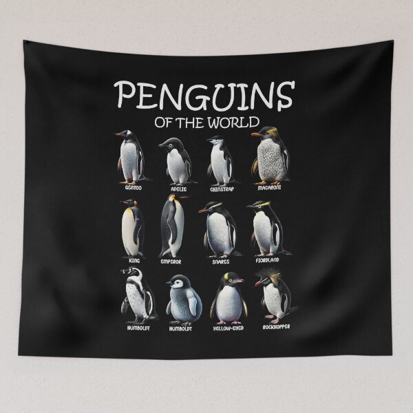 Item preview, Penguins of the World Animal Lover designed and sold by Kimberley King Art  King Art.