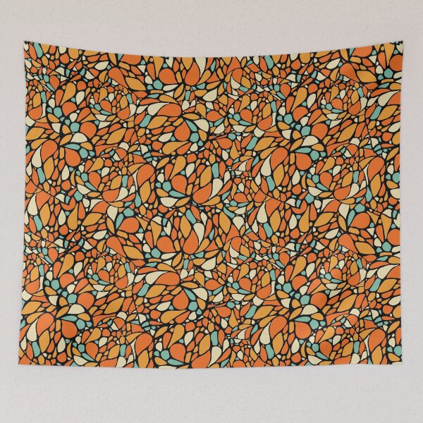 Item preview, Stained Glass Florals designed and sold by Dora Yvonne Textiles.